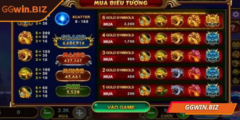 Các biểu tượng khác nhau tạo sự hấp dẫn